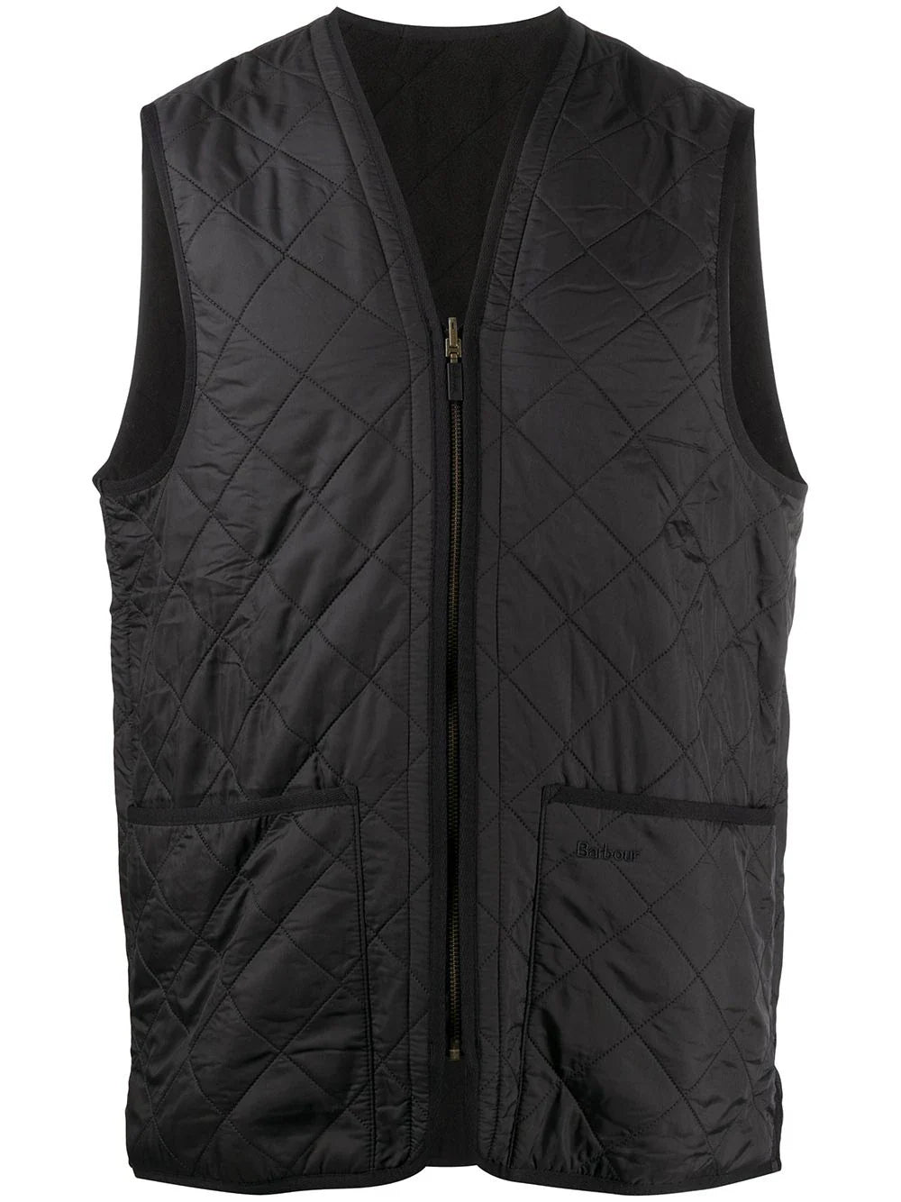 quilted zip-up gilet