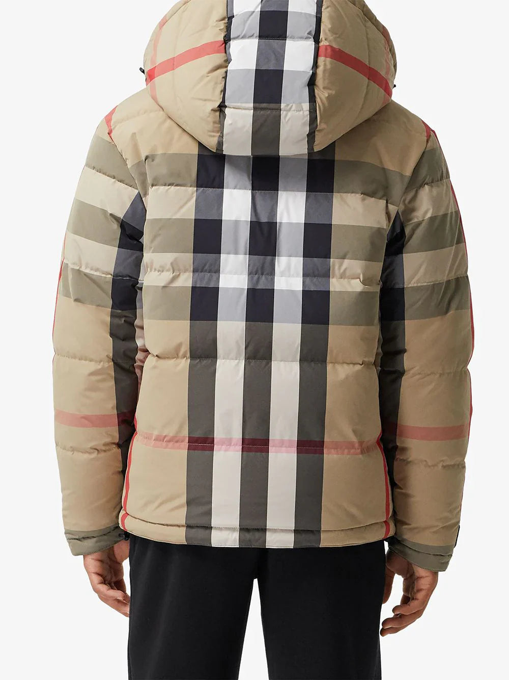 reversible check puffer jacket