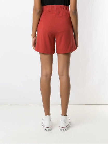 Elasticated-waist shorts