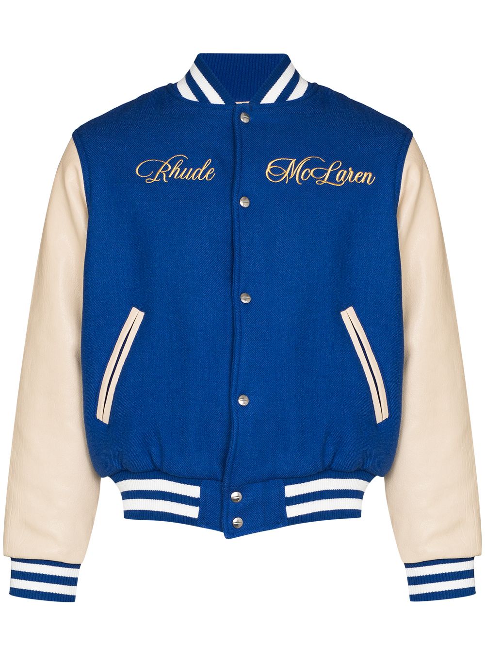 x mclaren varsity bomber jacket