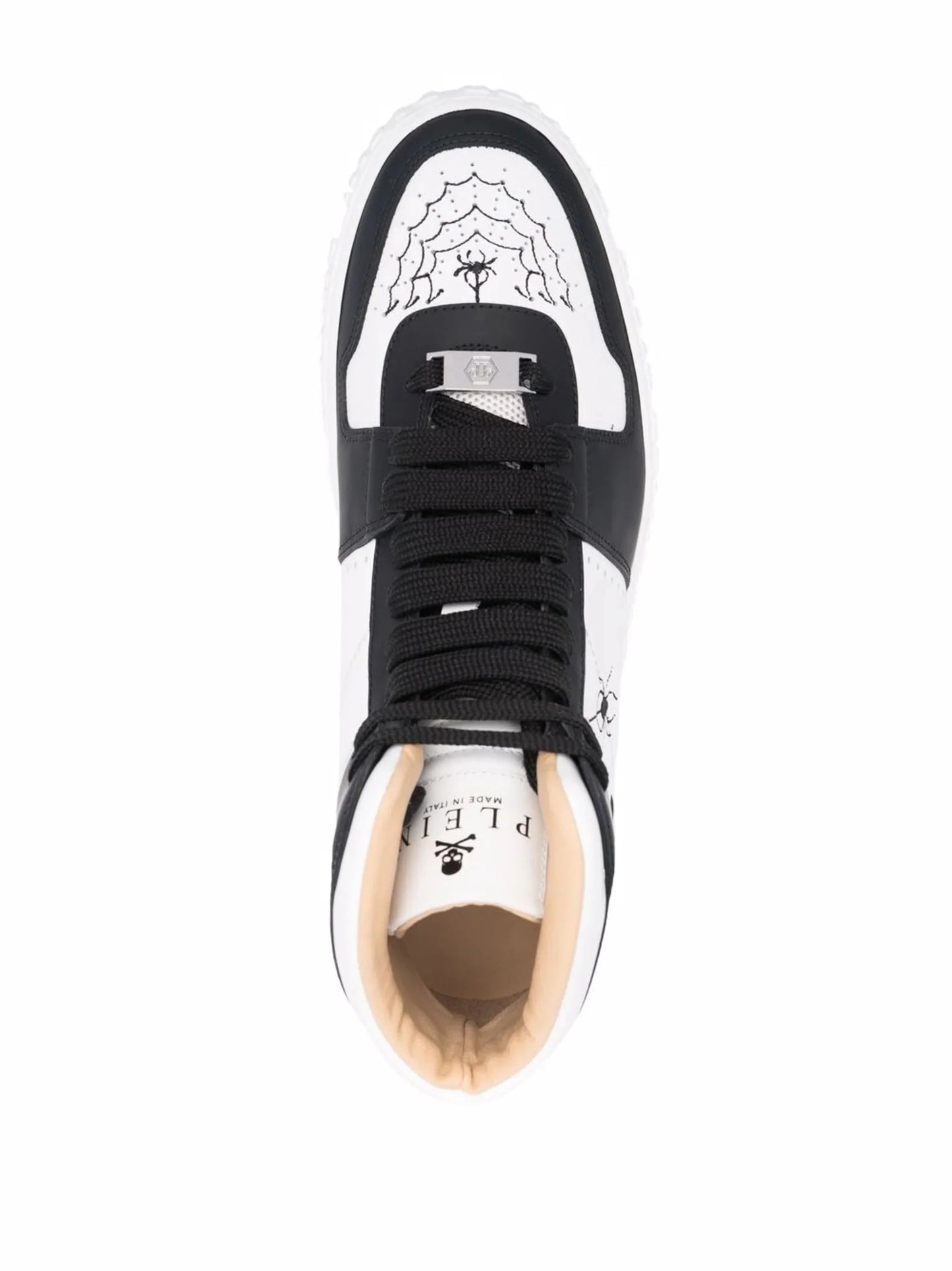 panelled spider print sneakers by philipp plein - bottegalusso: premier destination for modern luxury menswear