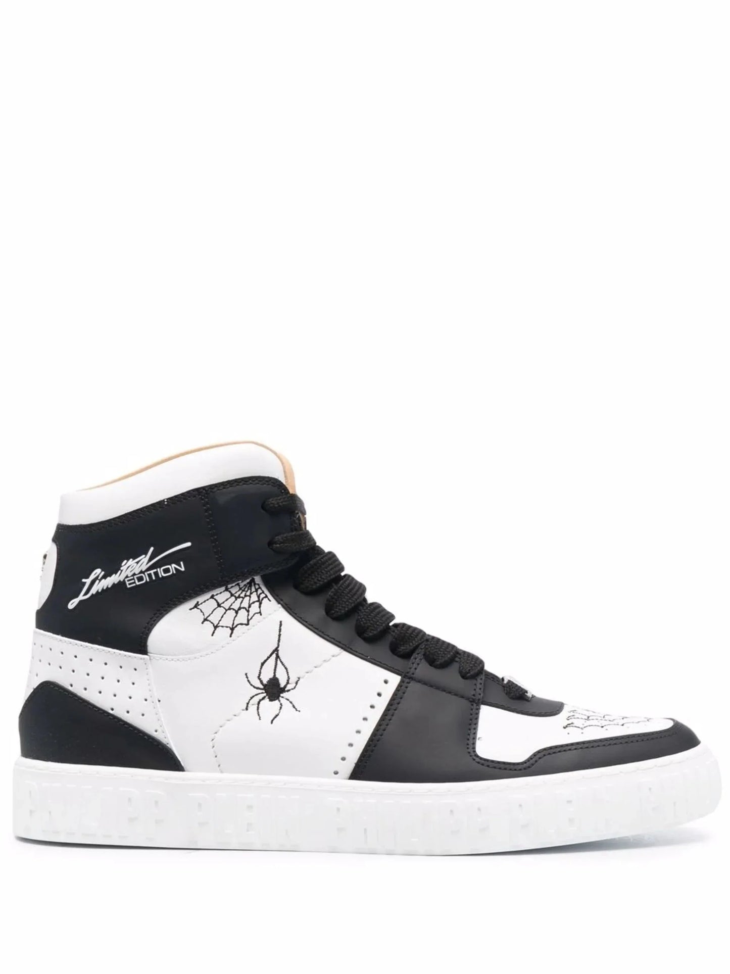 panelled spider print sneakers by philipp plein - bottegalusso: premier destination for modern luxury menswear