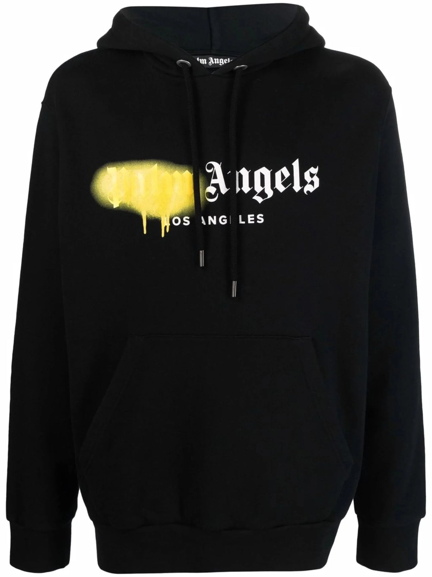 logo print drawstring hoodie by palm angels - bottegalusso: premier destination for modern luxury menswear