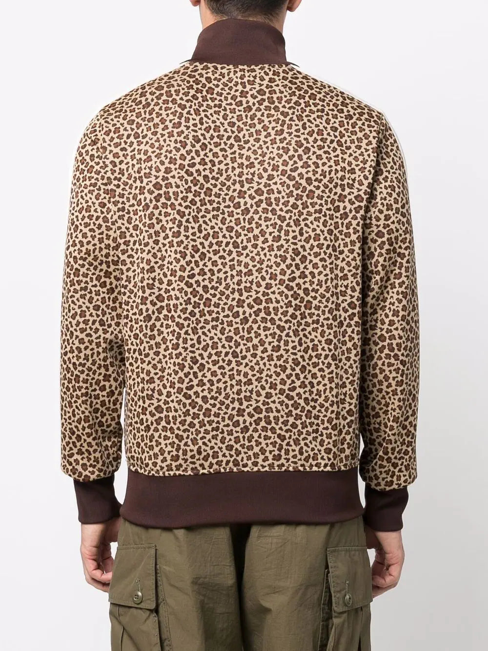 leopard jacquard zipped jacket