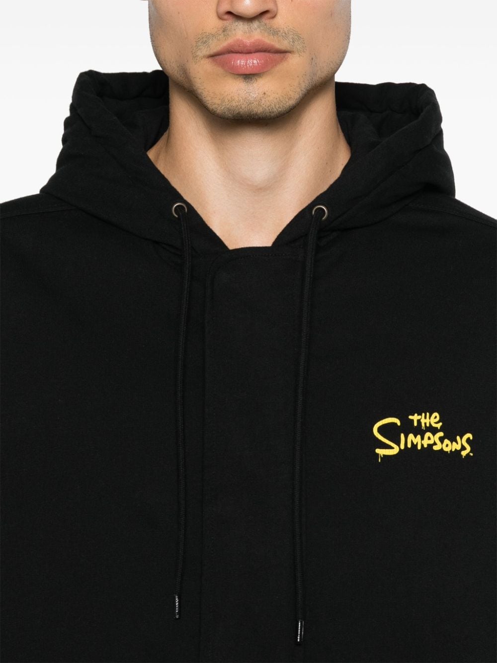 x the simpsons logo-print hooded jacket