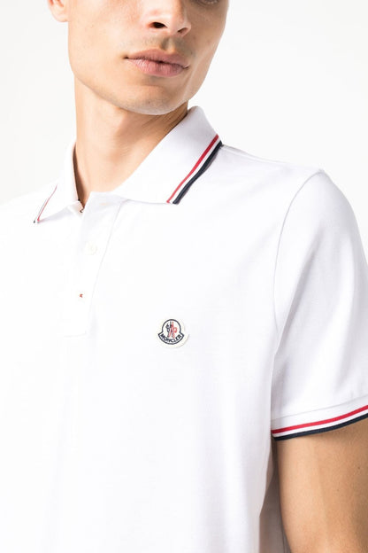 Logo Patch Short Sleeve Polo Shirt by Moncler - bottegalusso: Premier Destination for Modern Luxury Menswear