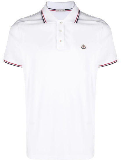 Logo Patch Short Sleeve Polo Shirt by Moncler - bottegalusso: Premier Destination for Modern Luxury Menswear