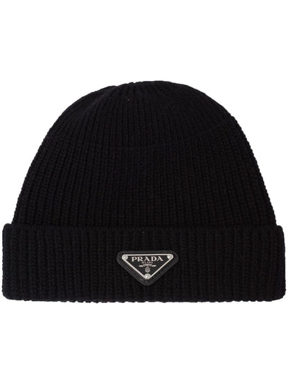 Triangle - Logo Beanie by Prada - bottegalusso: Premier Destination for Modern Luxury Menswear