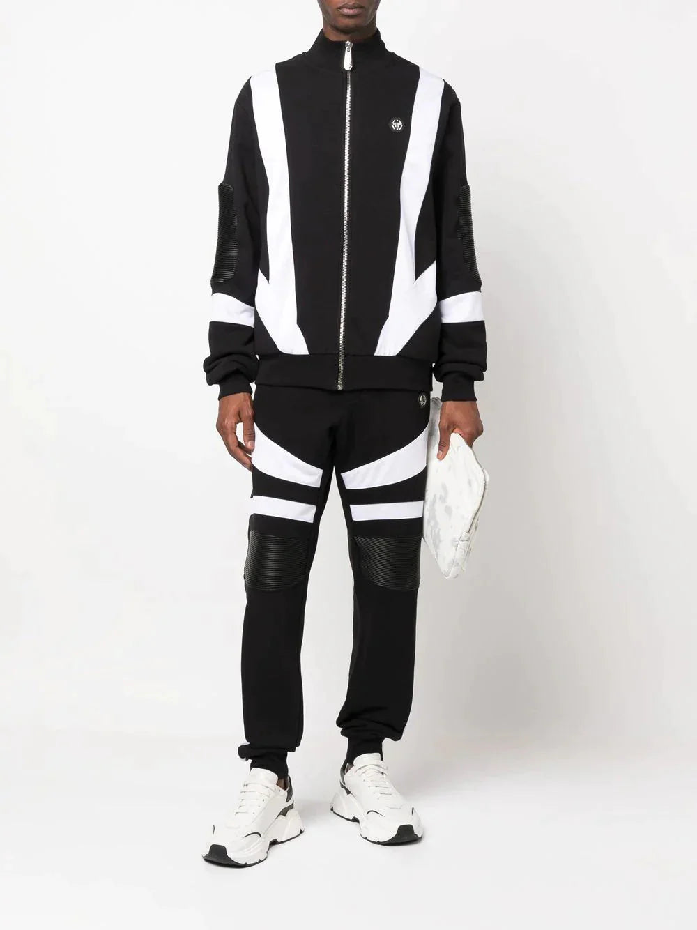 panelled tracksuit set by philipp plein - bottegalusso: premier destination for modern luxury menswear