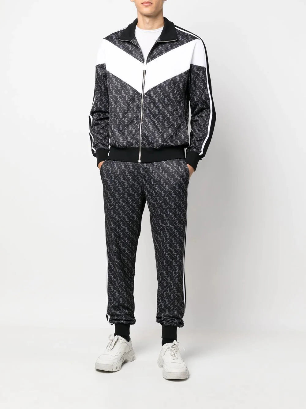 monogram print tracksuit by billionaire - bottegalusso: premier destination for modern luxury menswear