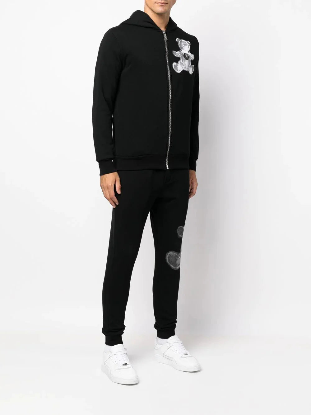 teddy print hooded tracksuit by philipp plein - bottegalusso: premier destination for modern luxury menswear