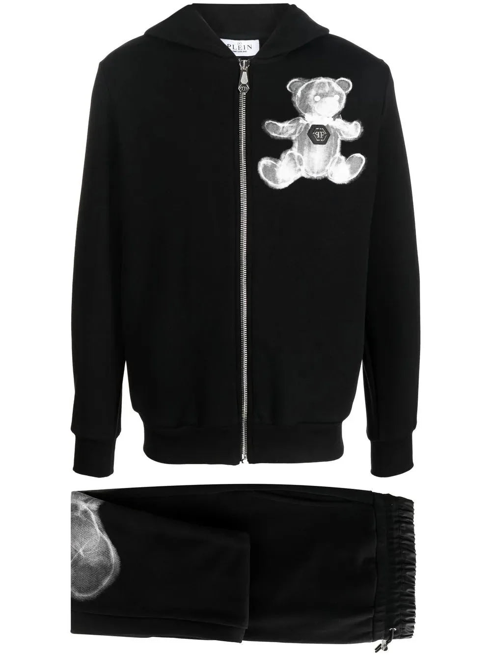 teddy print hooded tracksuit by philipp plein - bottegalusso: premier destination for modern luxury menswear