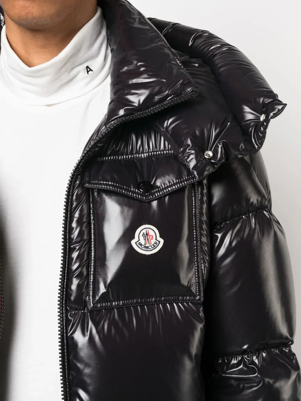 high-shine padded jacket