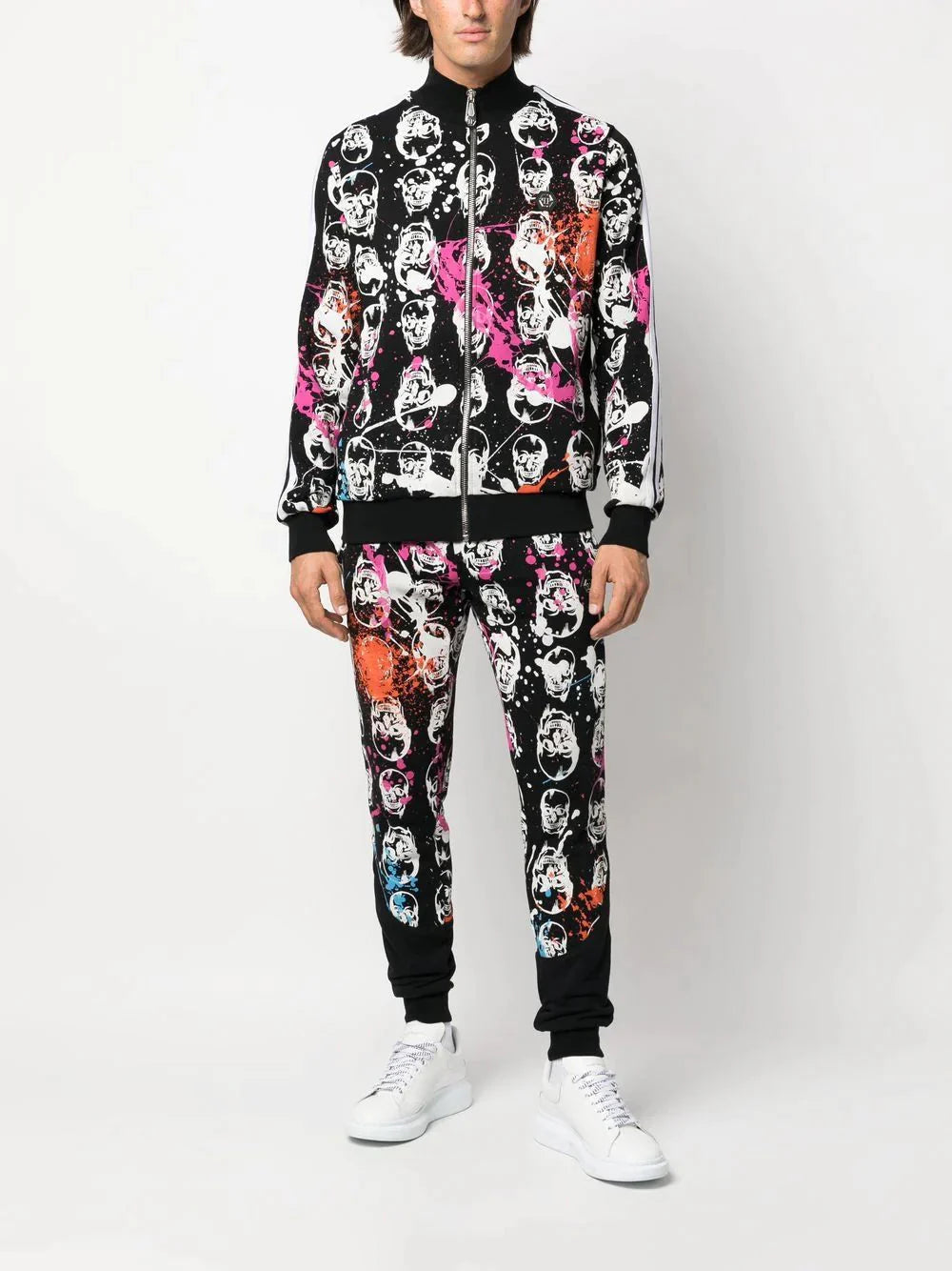 skull print tracksuit by philipp plein - bottegalusso: premier destination for modern luxury menswear