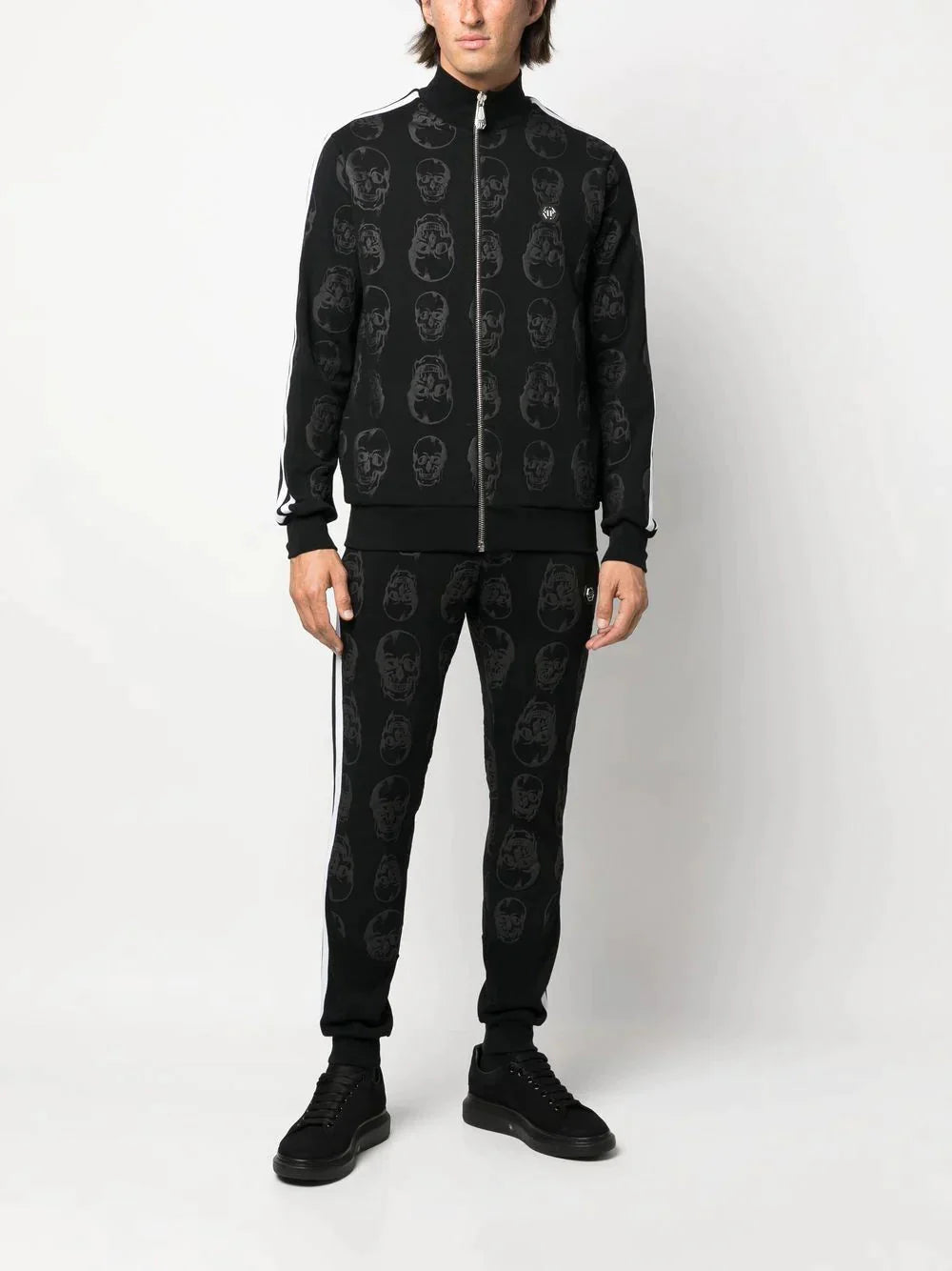 skull print tracksuit set by philipp plein - bottegalusso: premier destination for modern luxury menswear