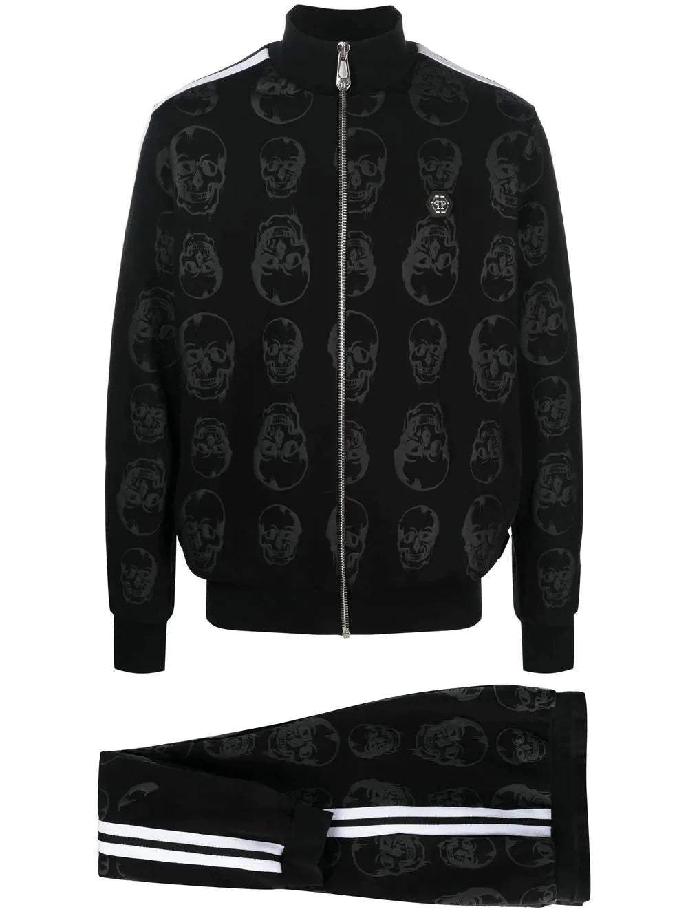 skull print tracksuit set by philipp plein - bottegalusso: premier destination for modern luxury menswear