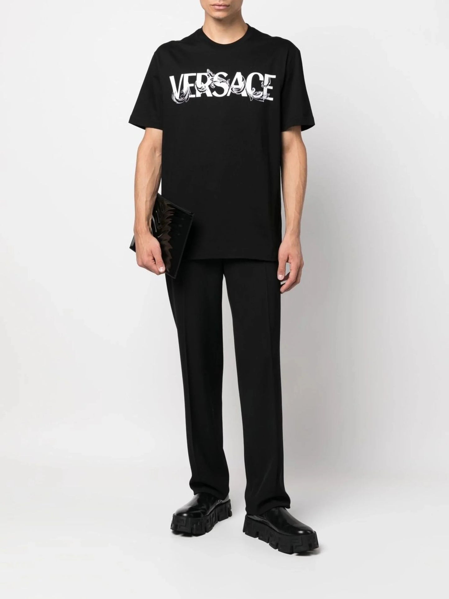 barocco silhouette logo-print t-shirt