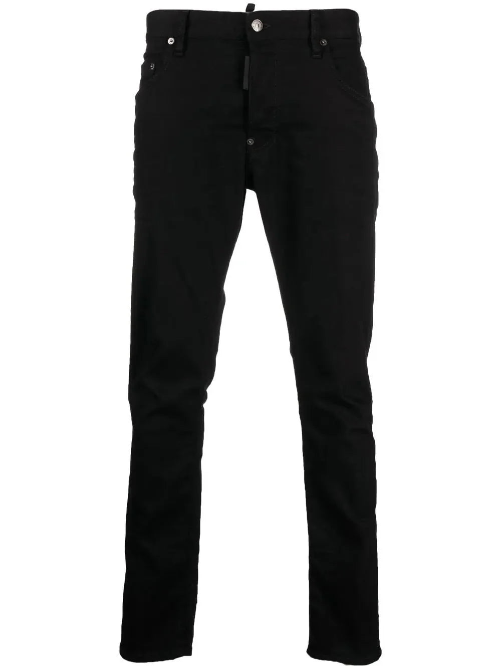 logo-patch slim-cut jeans