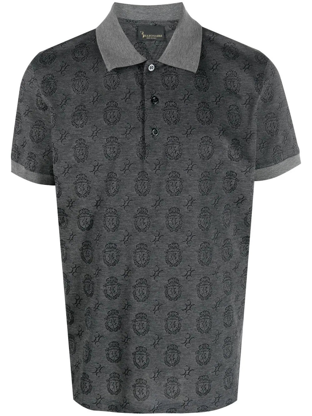 all-over graphic-print polo shirt