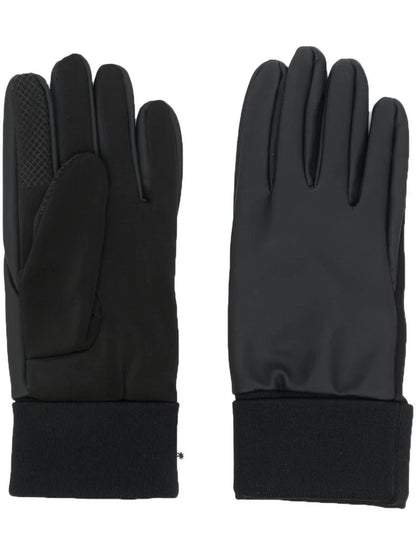 Ribbed-detail gloves