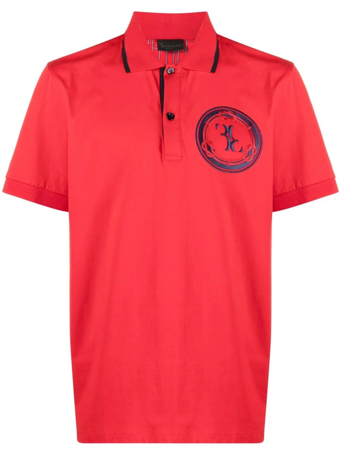 logo-patch polo shirt