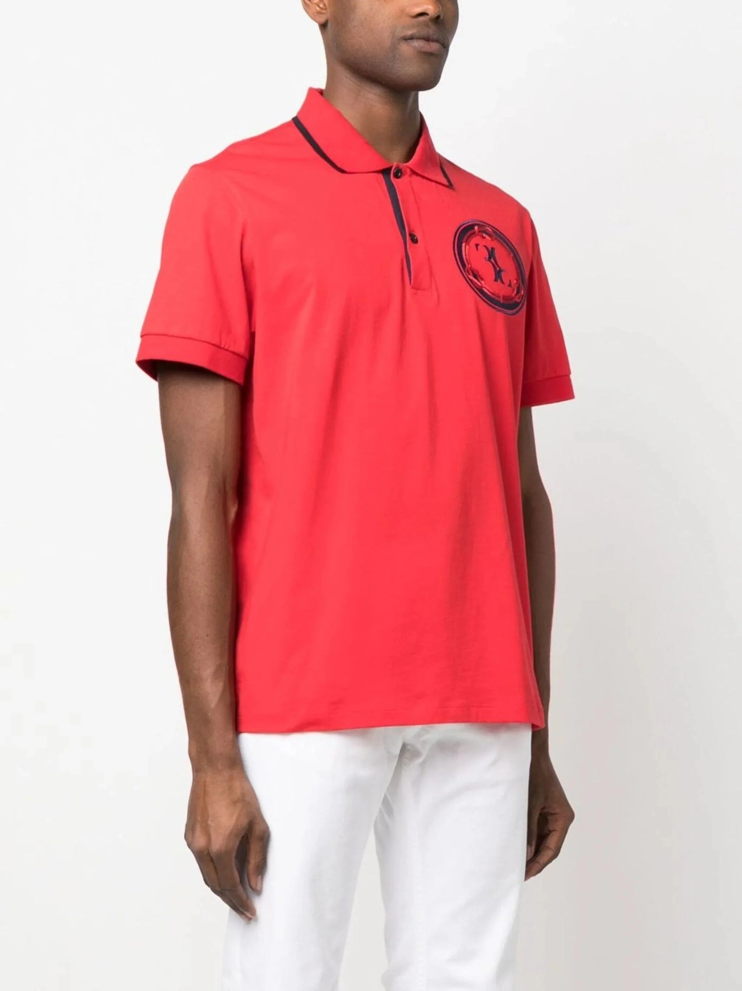 logo-patch polo shirt