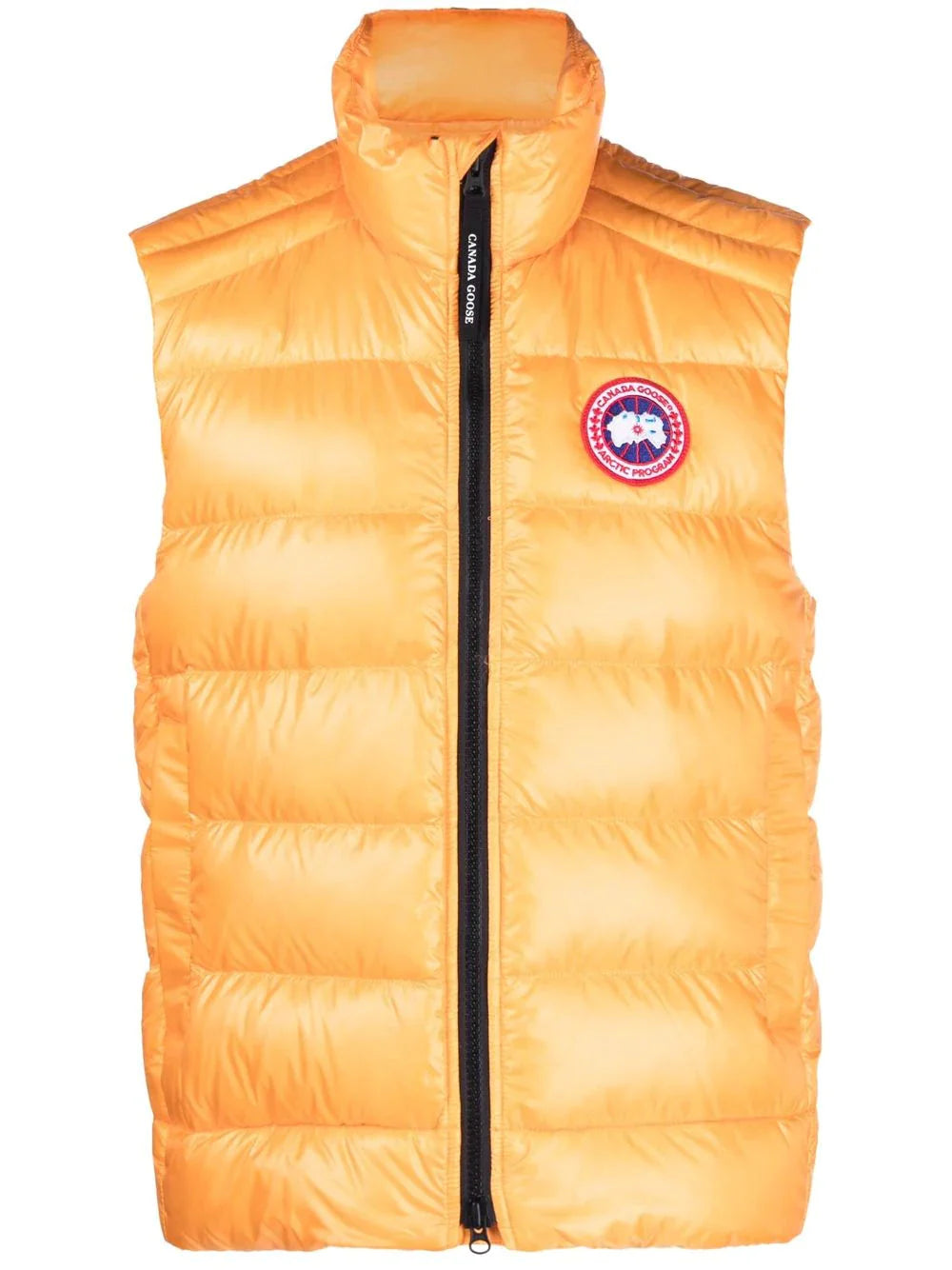 logo patch padded gilet