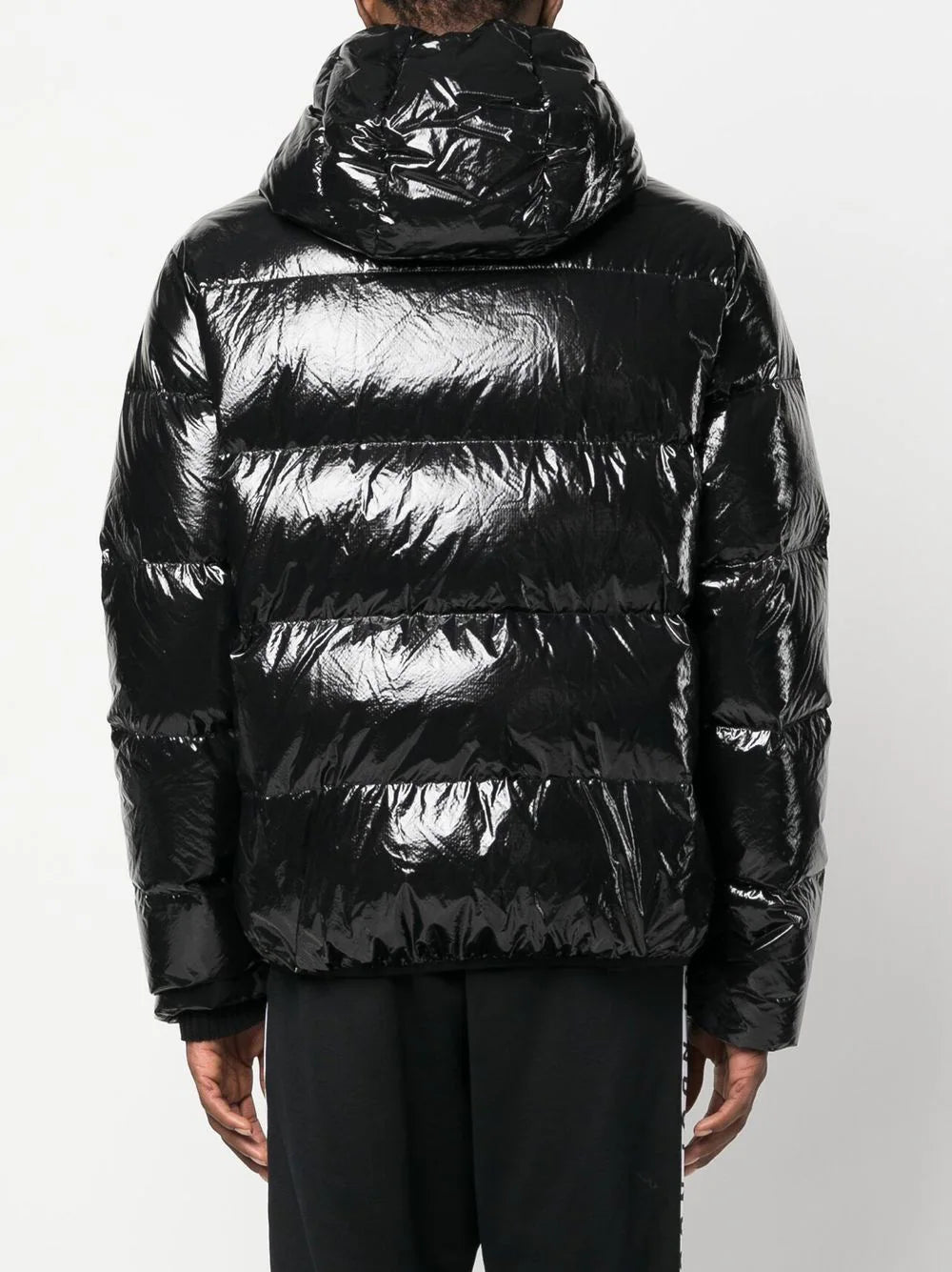 logo patch puffer jacket