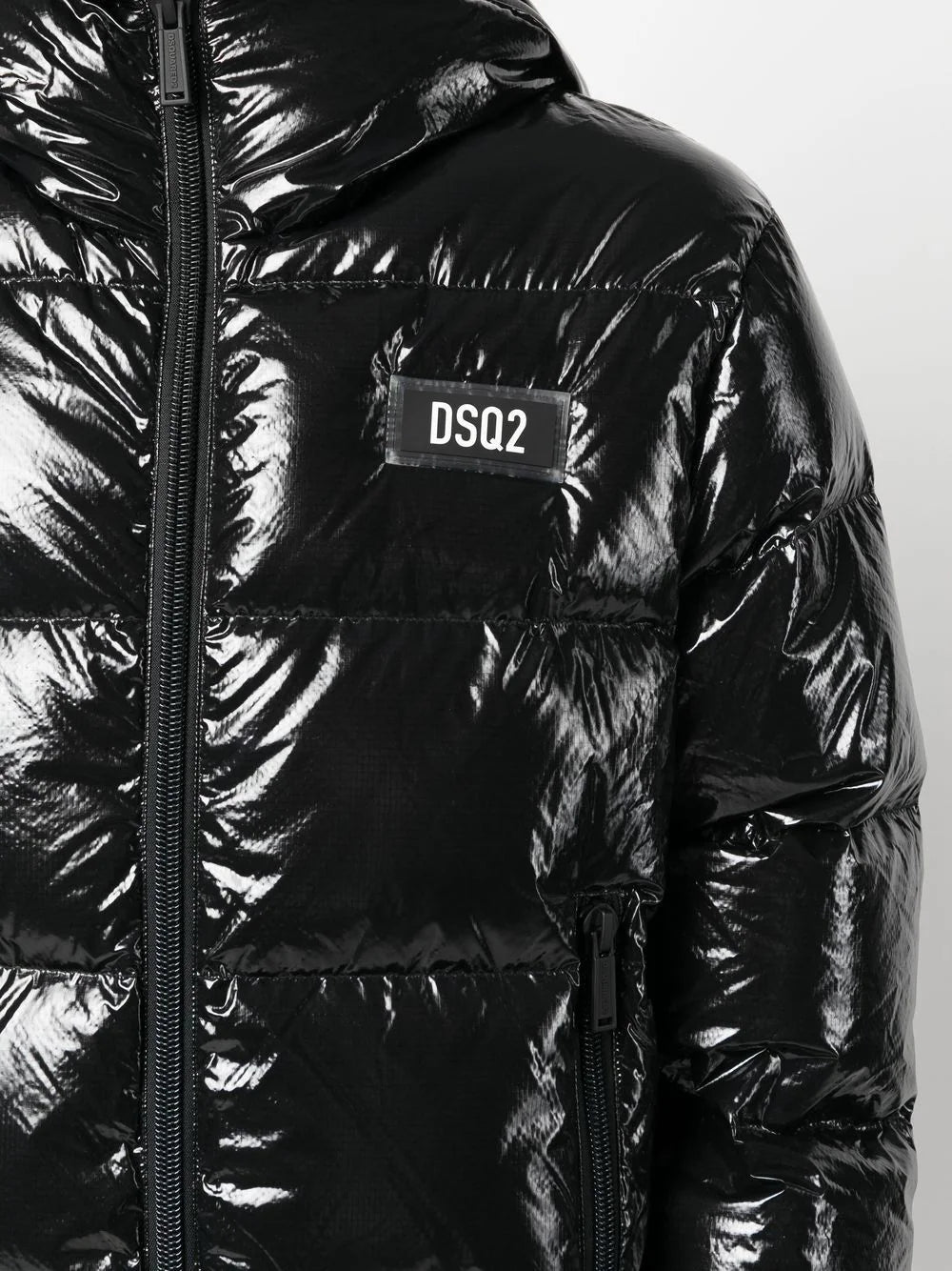 logo patch puffer jacket