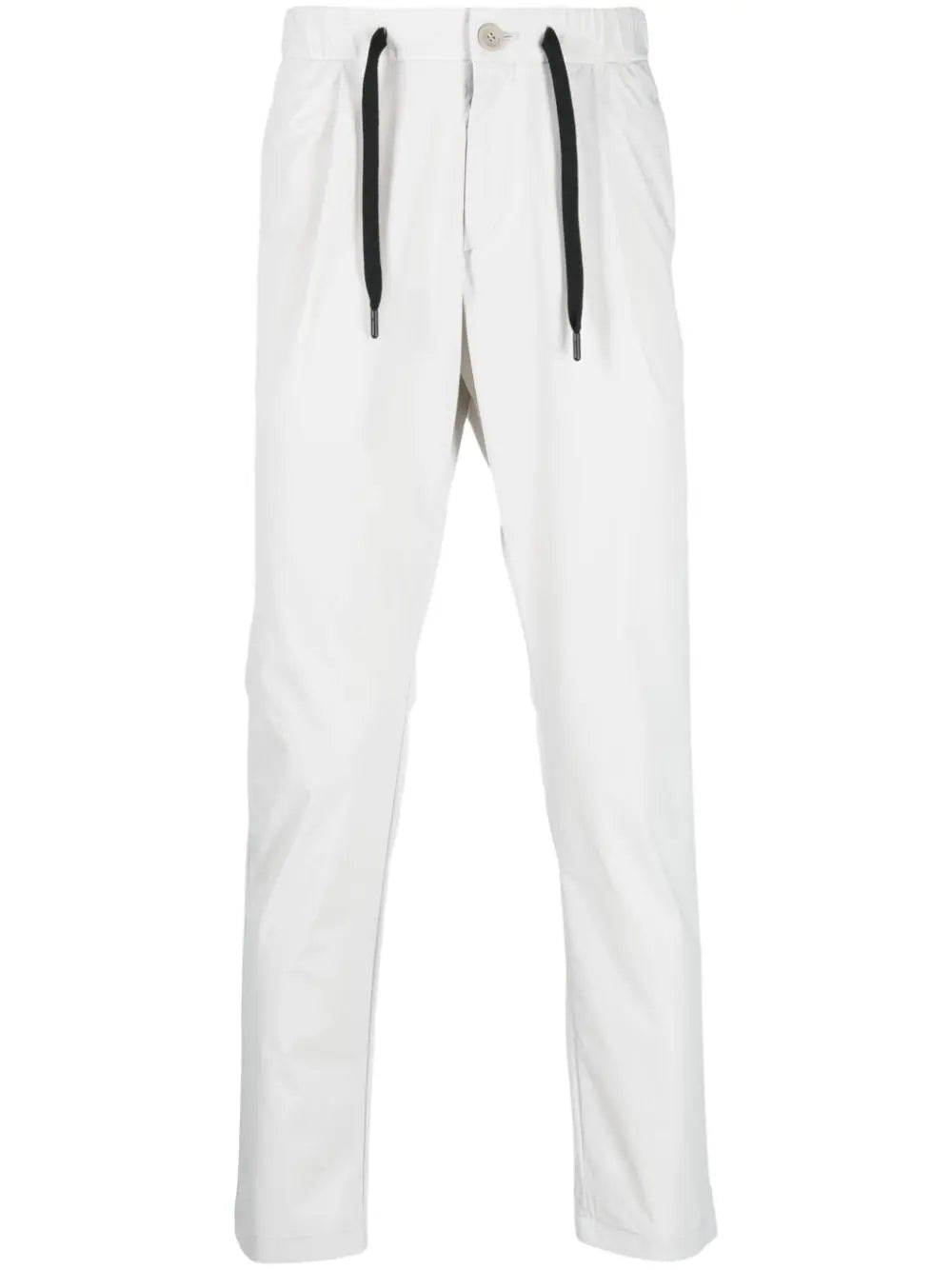 drawstring-waist cropped trousers