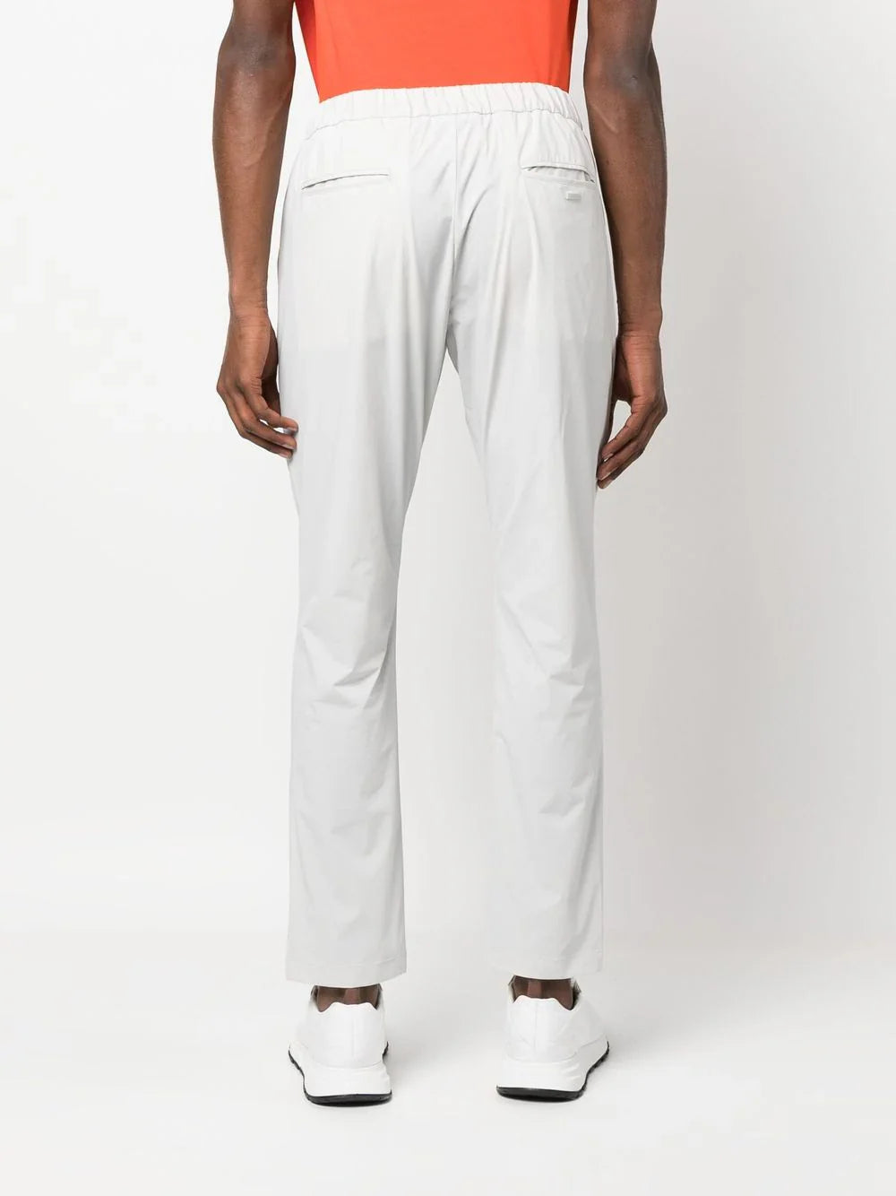 drawstring-waist cropped trousers