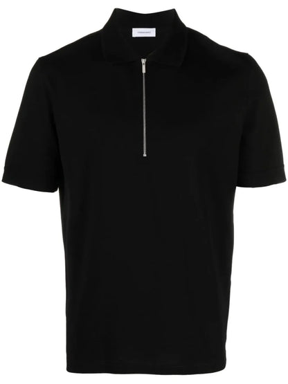 Half Zip Cotton Polo Shirt by Ferragamo - bottegalusso: Premier Destination for Modern Luxury Menswear