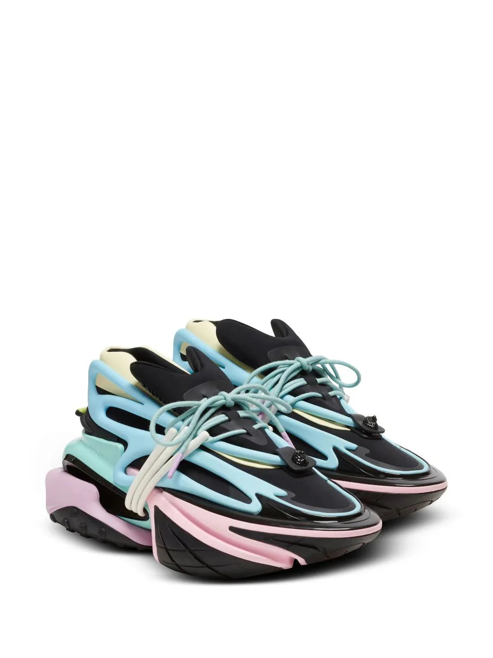 unicorn neoprene & rubberized leather sneakers