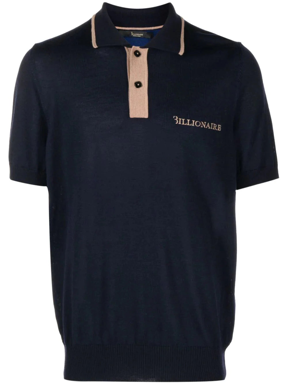 logo-embroidered merino polo shirt