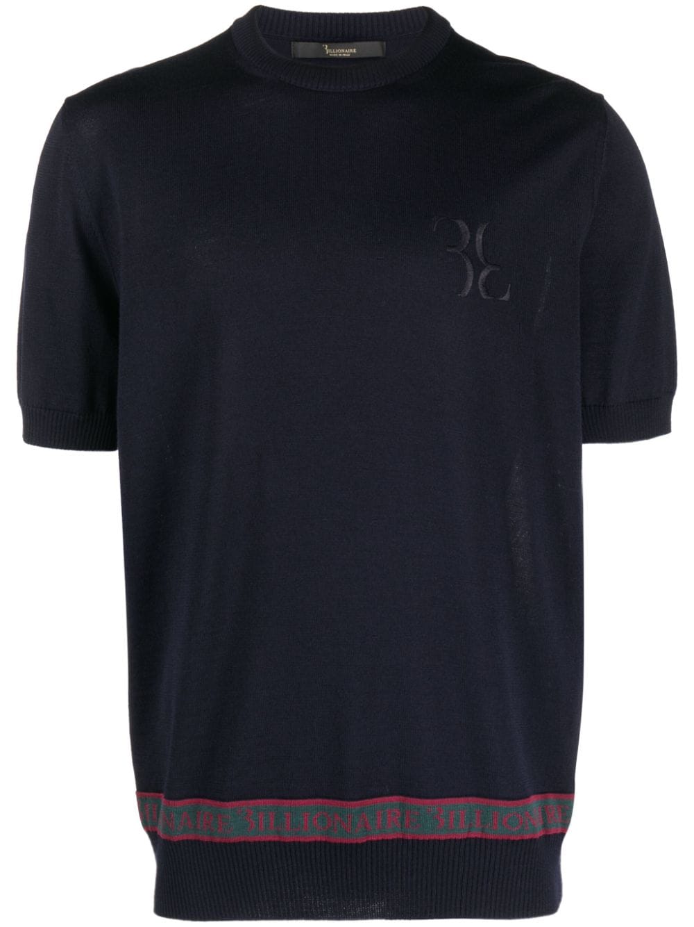 logo-embroidered merino polo shirt