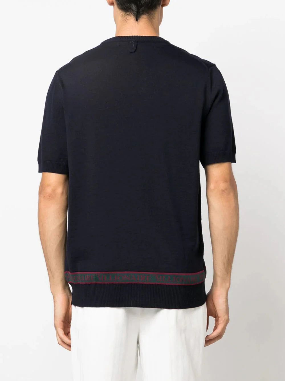 logo-embroidered merino polo shirt