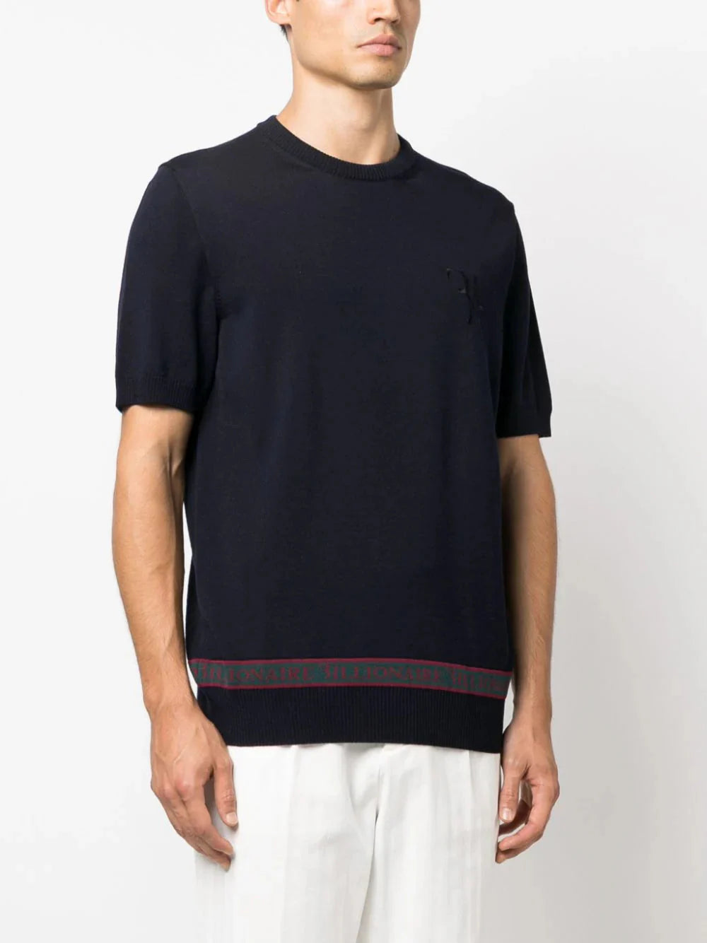 logo-embroidered merino polo shirt