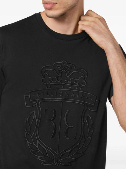 Logo-embroidered cotton T-shirt