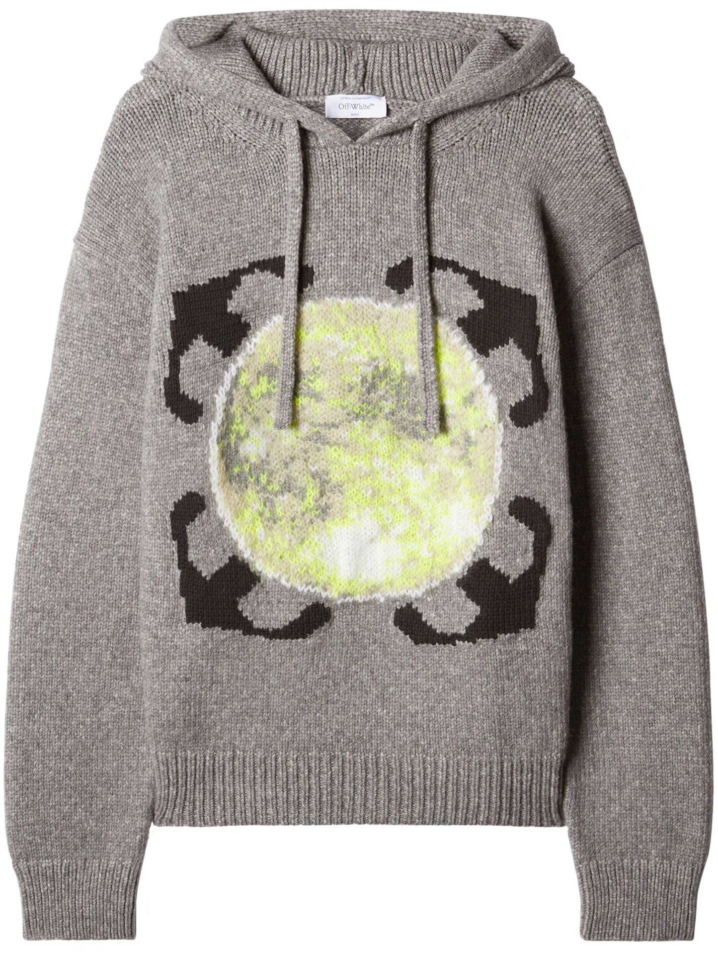 arrows motif wool hoodie by off-white - bottegalusso: premier destination for modern luxury menswear