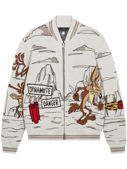 Race To The South Pole jacquard bomber jacket