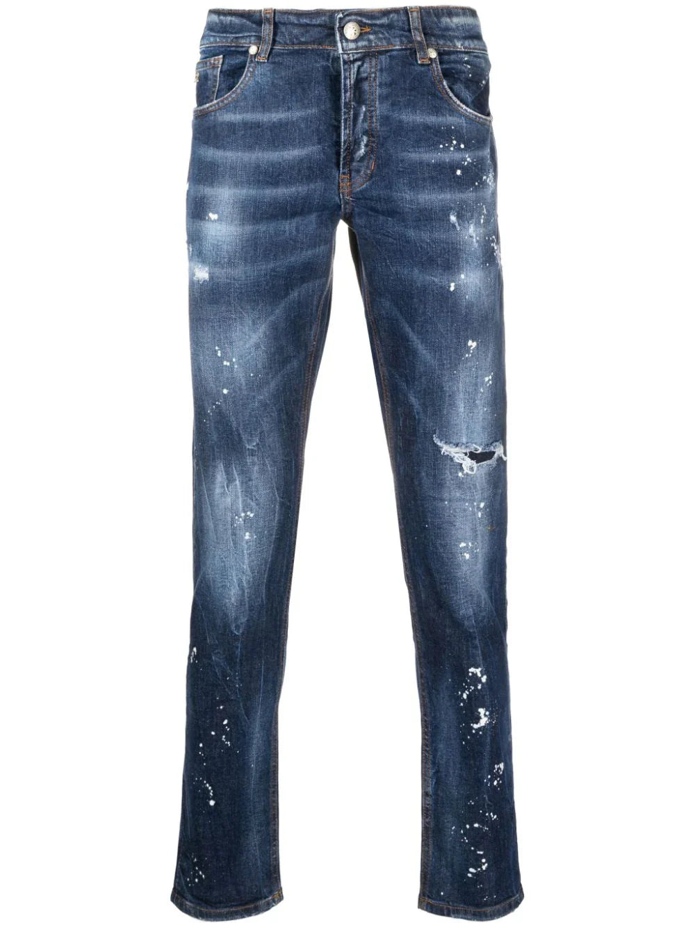 iggy paint-splatter skinny jeans