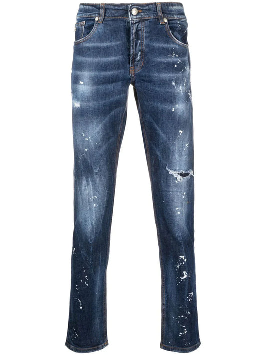 Iggy paint-splatter skinny jeans