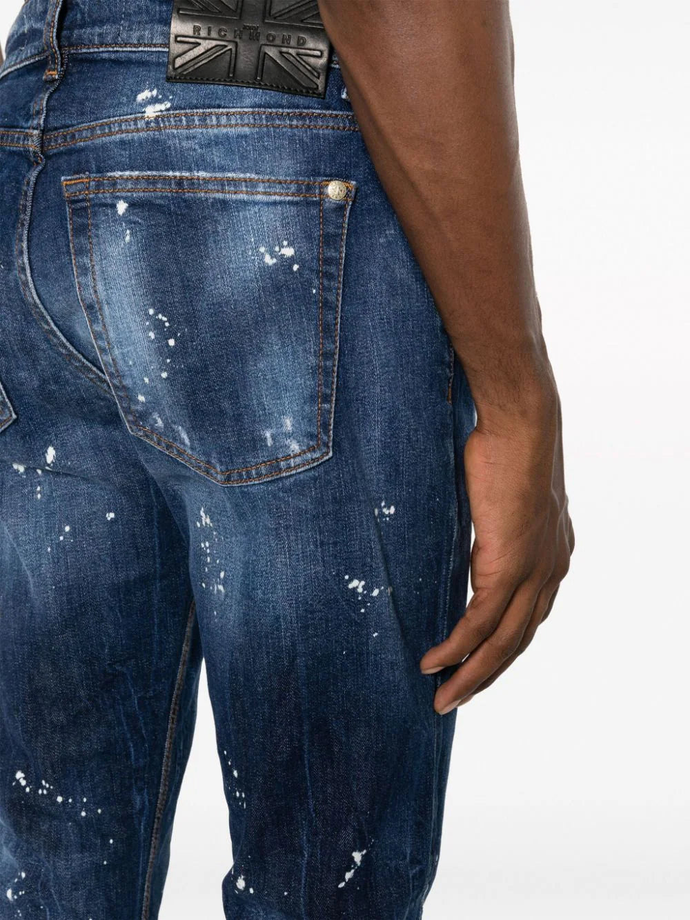 iggy paint-splatter skinny jeans