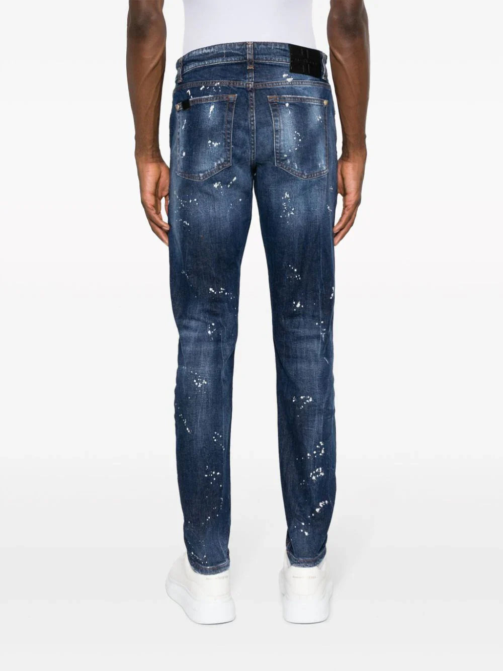 iggy paint-splatter skinny jeans