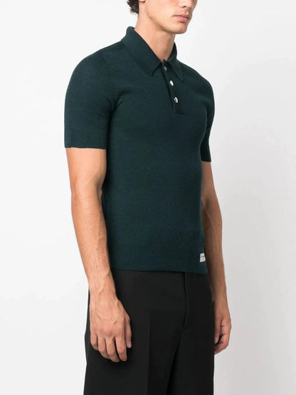 Logo Patch Wool Polo Shirt by Balmain - bottegalusso: Premier Destination for Modern Luxury Menswear