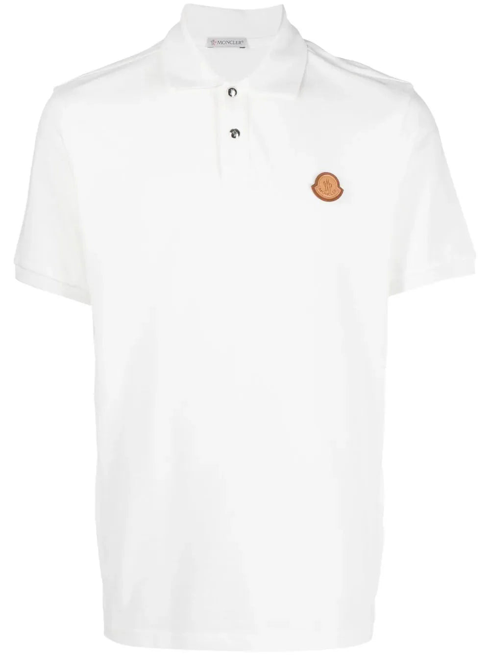 logo patch cotton polo shirt by moncler - bottegalusso: premier destination for modern luxury menswear