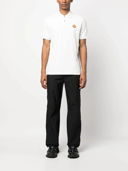 Logo Patch Cotton Polo Shirt by Moncler - bottegalusso: Premier Destination for Modern Luxury Menswear