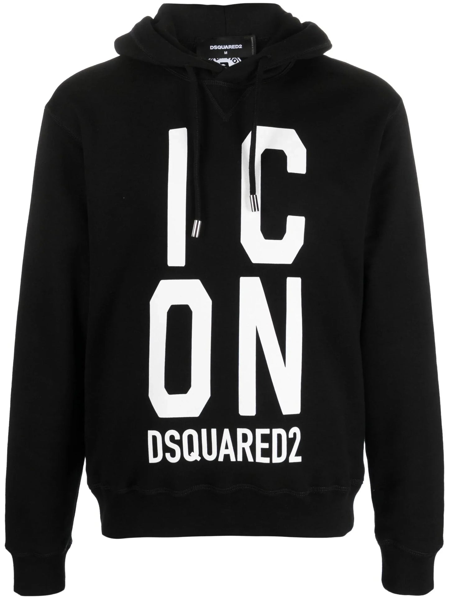 icon print cotton hoodie by dsquared2 - bottegalusso: premier destination for modern luxury menswear