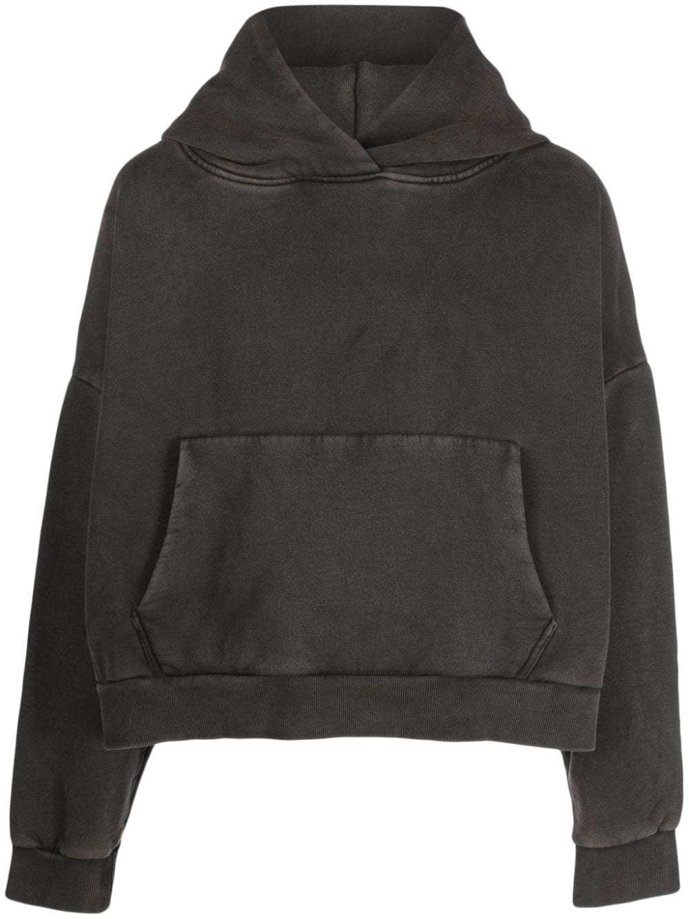 washed drop-shoulder hoodie