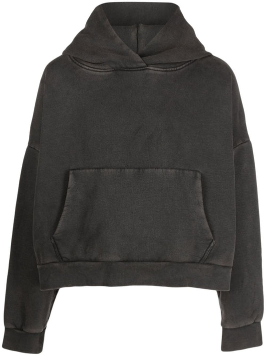 Washed drop-shoulder hoodie